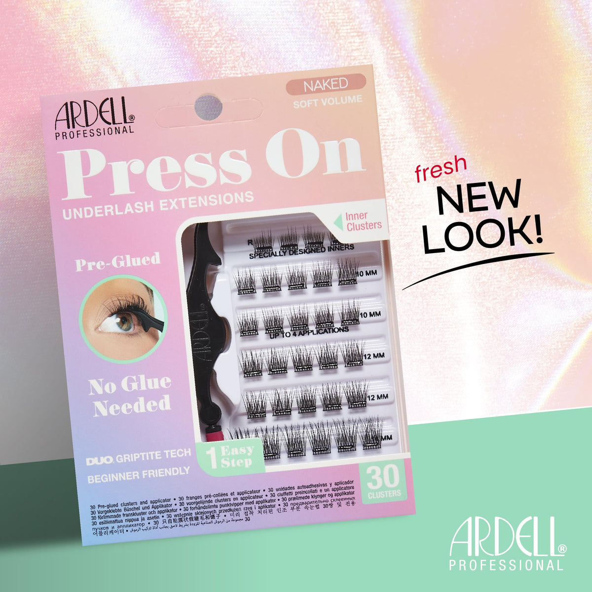 Ardell Press On Lashes, Naked Soft Volume, Pre Glued Lash Clusters, 30 ct