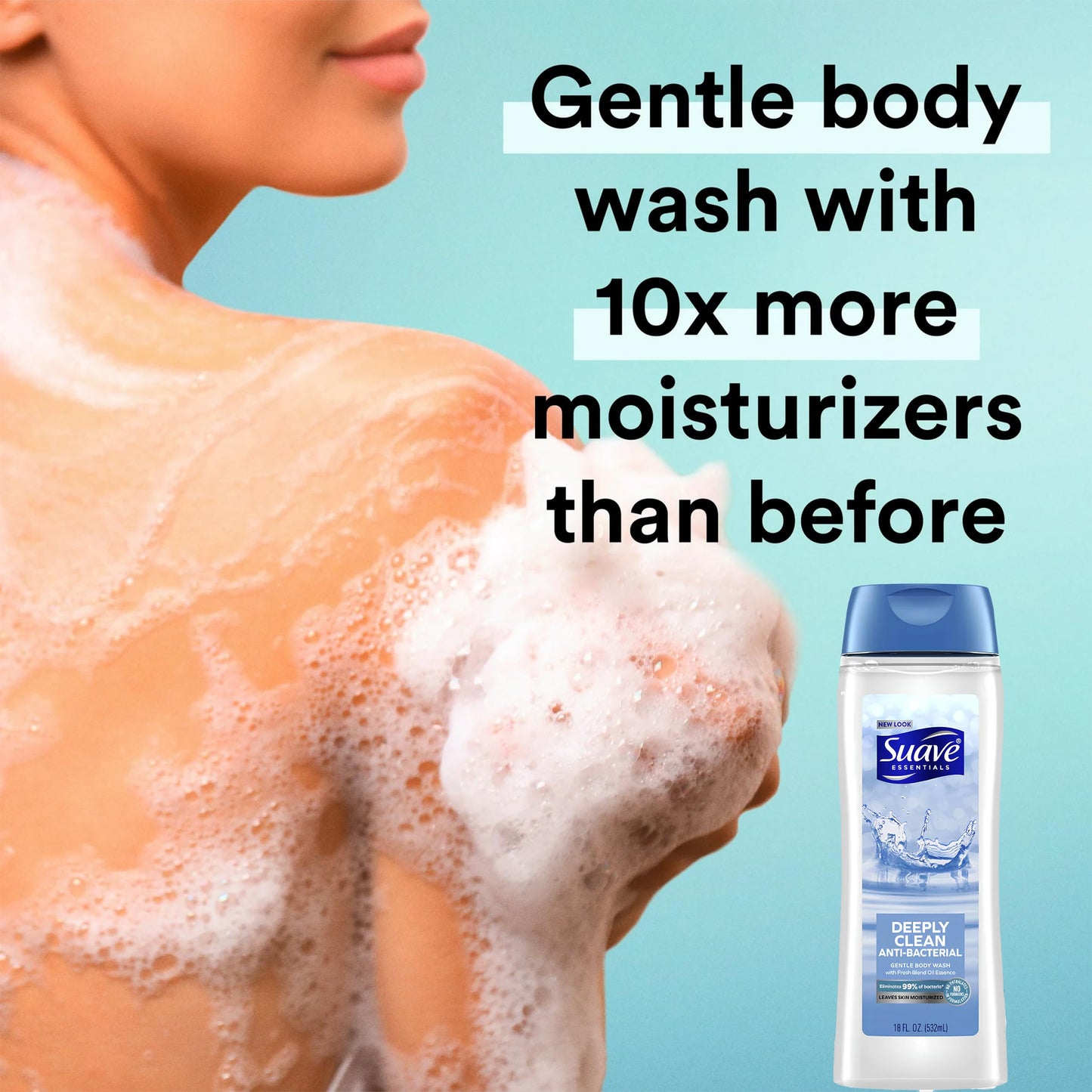 Suave Deeply Clean Body Wash, 6 Pack, Gentle Body Wash with Fresh Blend Oil Essence, Moisturizing Body Cleanser Infused with Vitamin E and Algae Beauty & Personal Care Suave