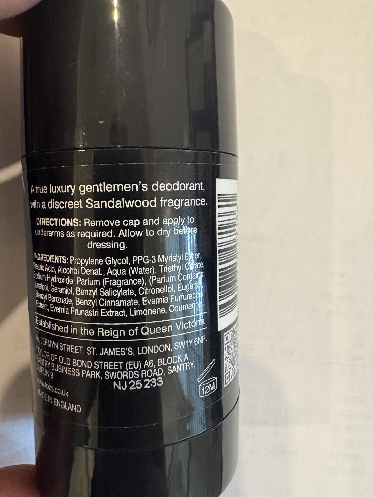 Taylor of Old Bond Street Sandalwood Deoderant Stick, 2.5-Ounce, 07186 Beauty and Personal Care Taylor of Old Bond Street