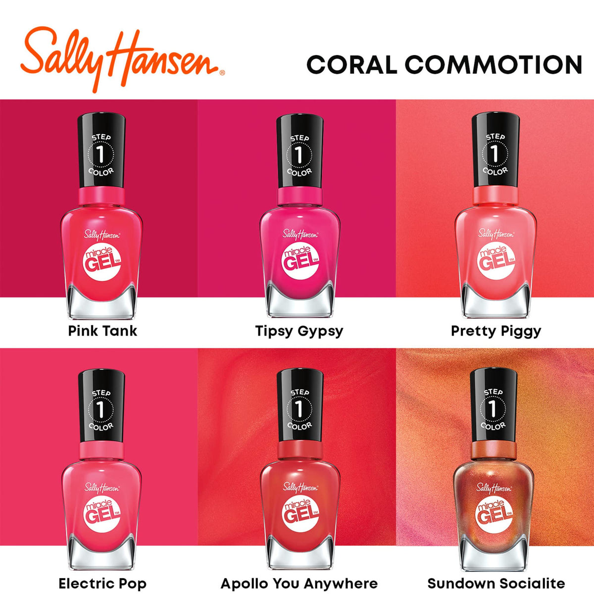 Sally Hansen Miracle Gel Salon Quality Nail Polish | Gel-Like Formula, Two-Step System, No UV Light Needed, Long Lasting | Semi-opaque, glossy | 184 Beauty & Personal Care Sally Hansen