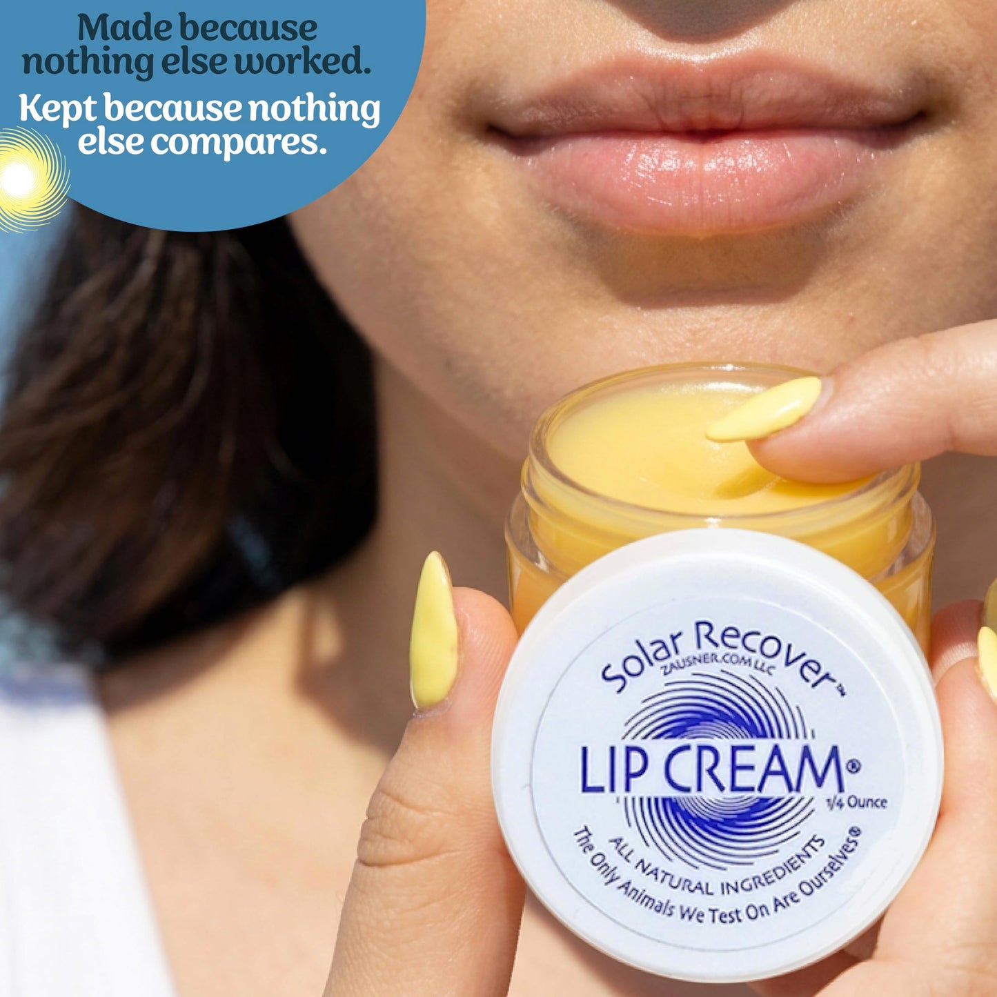 Solar Recover Organic Lip Cream - Deep Moisture Lip Balm with Coconut Oil, Jojoba Oil & Calendula Extract - Healing Lip Treatment for Dry, Chapped Beauty and Personal Care Solar Recover