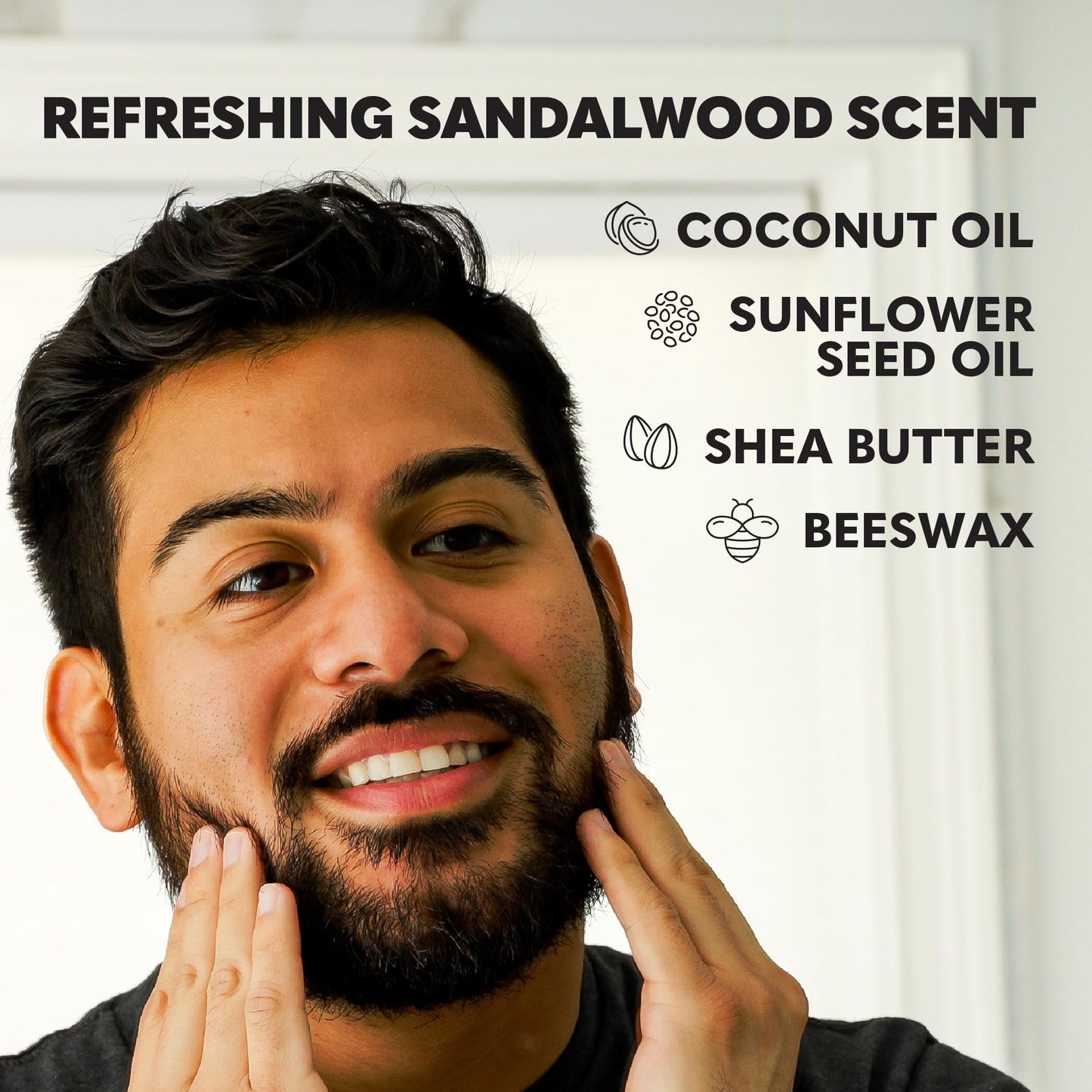 The Beard Club Sandalwood Beard Butter - Men's Leave-In Conditioning Balm, Softener and Moisturizer for Styling and Care - 2oz Beauty and Personal Care The Beard Club