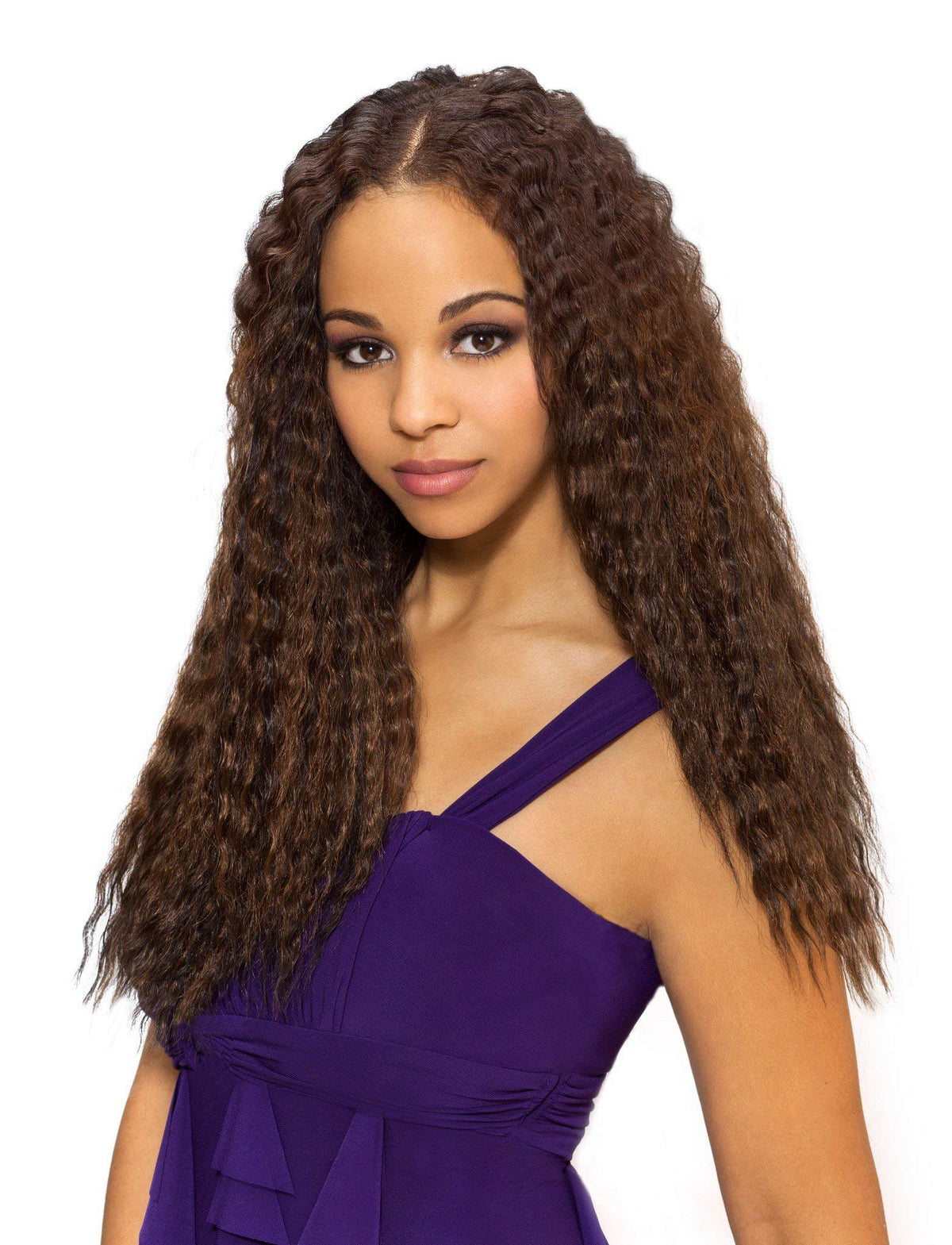 Inspire 8" Yaki Human Hair Weave Wig Color FS4/30 - Elements Extensions Heat Friendly African American Womens Bundle w/MaxWigs Hairloss Booklet