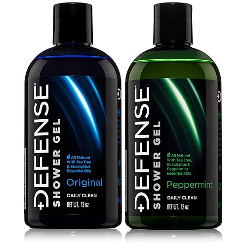 Defense Soap Tea Tree Body Wash (Original + Peppermint) | All Natural Organic Shower Soap for Athletes | Odor Control & Skin Fungal Protection Beauty & Personal Care Defense Soap