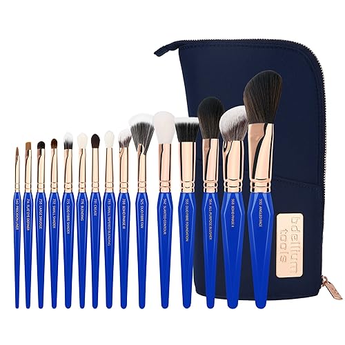 Bdellium Tools Professional Makeup Brush Golden Triangle - Phase III Complete 15pc. Brush Set with Stand-Up Pouch Beauty & Personal Care BDELLIUM TOOLS