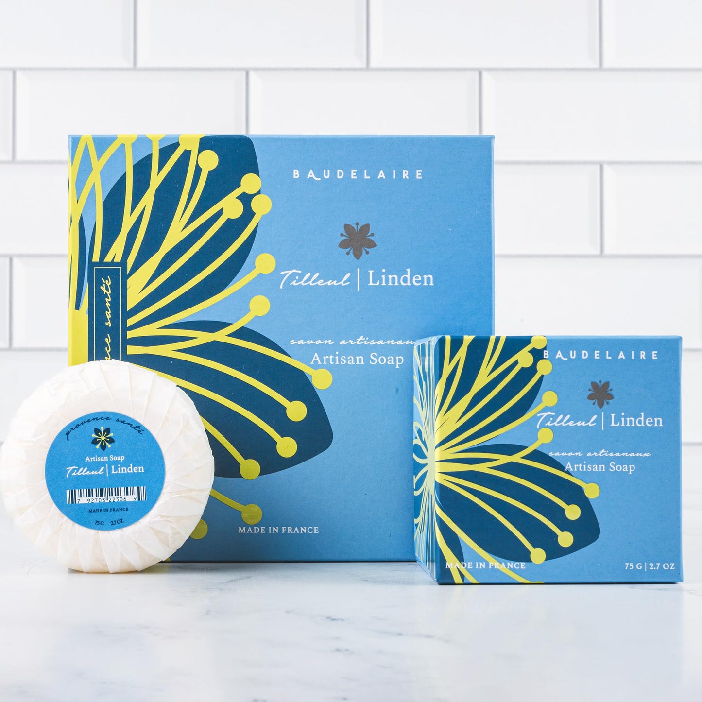 Provence Sante Luxury French Cleansing Bar - Moisturizing Shea Butter - Triple-milled Linden Fragrance, 2.7oz 4-Bar Gift Box Beauty & Personal Care Provence Sante