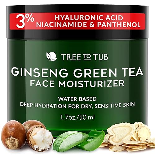 Tree to Tub Hydrating Face Moisturizer for Dry & Sensitive Skin - Water Based Hyaluronic Acid Facial Moisturizer, Moisturizing Face Cream for Women Beauty & Personal Care Tree to Tub