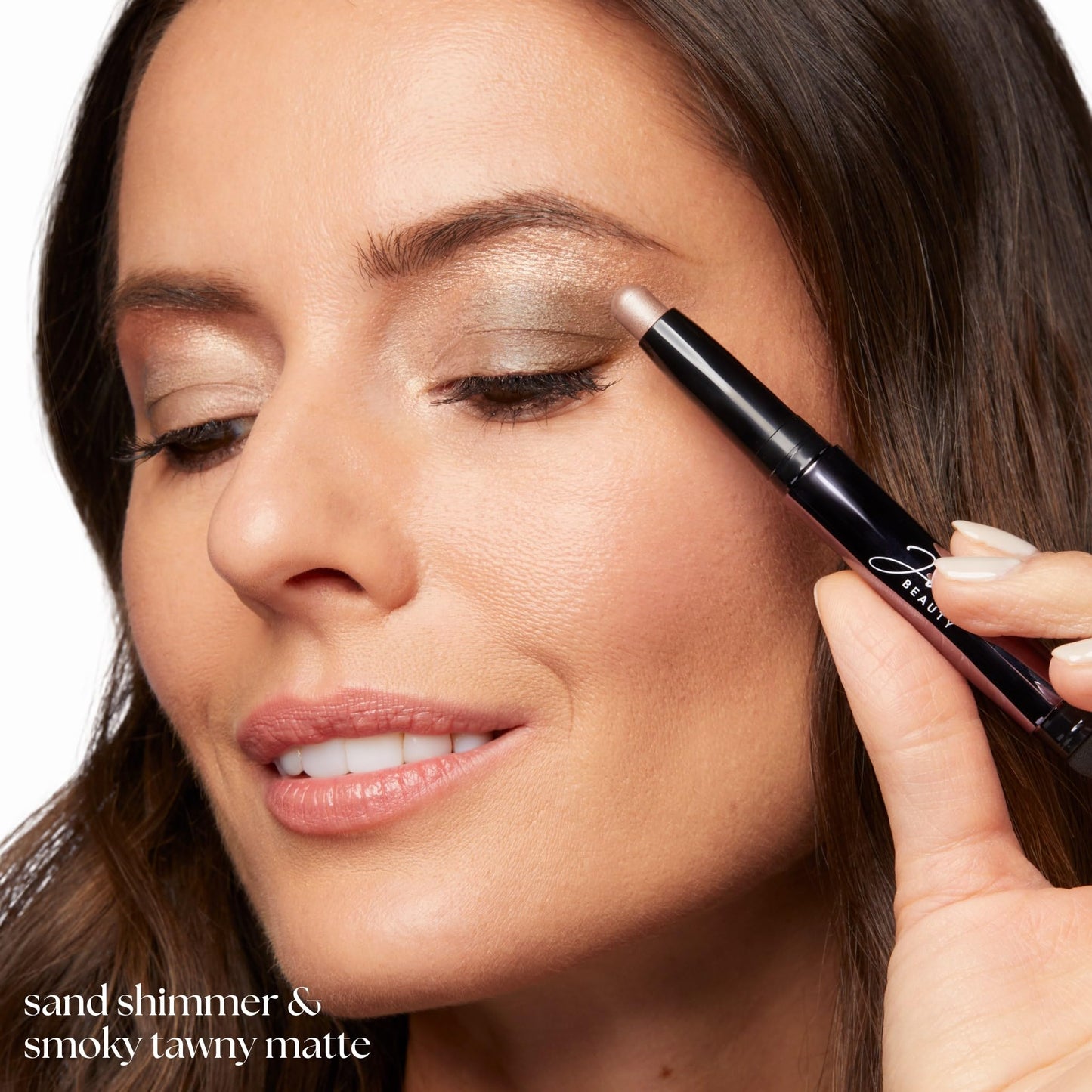 Julep Eyeshadow 101 Crème-to-Powder Waterproof Eyeshadow Stick Duo - Long-Lasting, Crease-Proof, Easy Apply with Built-in Smudger - Sand Shimmer Beauty & Personal Care Julep