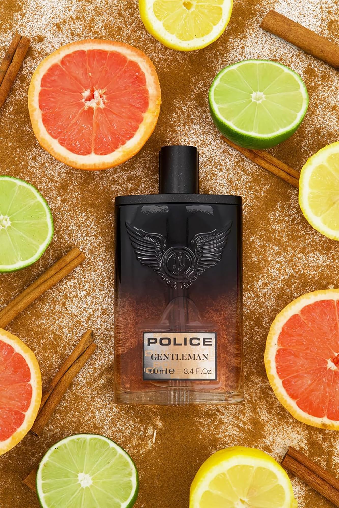 Gentleman By Police - Fragrance For Men - Refined And Charismatic - Top Notes Of Bergamot, Lemon, Grapefruit - Heart Notes Of Cinnamon, Saffron - Base Beauty & Personal Care Police