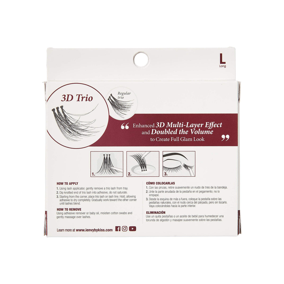 i•ENVY 3D Trio Ultra Black Long Lashes (3 Pack)