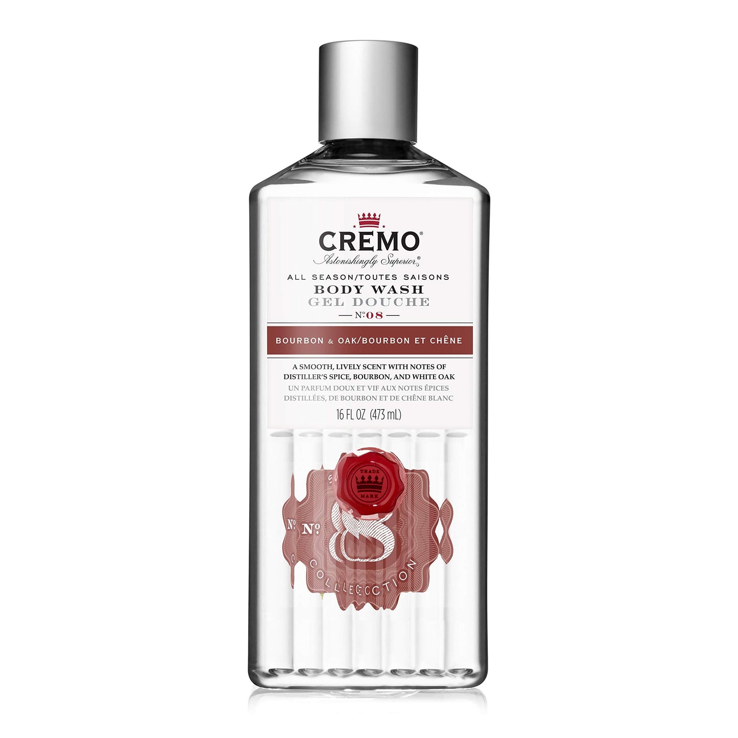 Cremo Rich-Lathering Bourbon & Oak Body Wash, A Sophisticated Blend of Distillers Spice, Fine Bourbon and White Oak, 16 Fl Oz Beauty & Personal Care Cremo