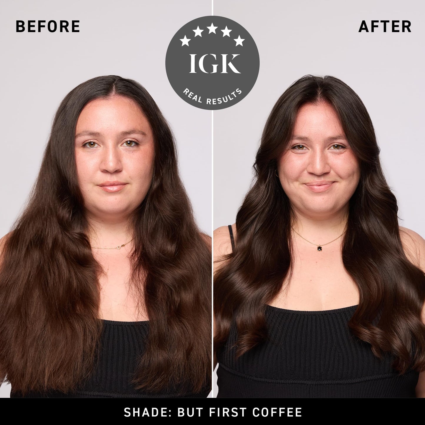 IGK Permanent Hair Color Kit | 6N But First Coffee - Light Natural Brown | 100% Gray Color Coverage + Strengthen + Shine | Ammonia Free Beauty & Personal Care IGK