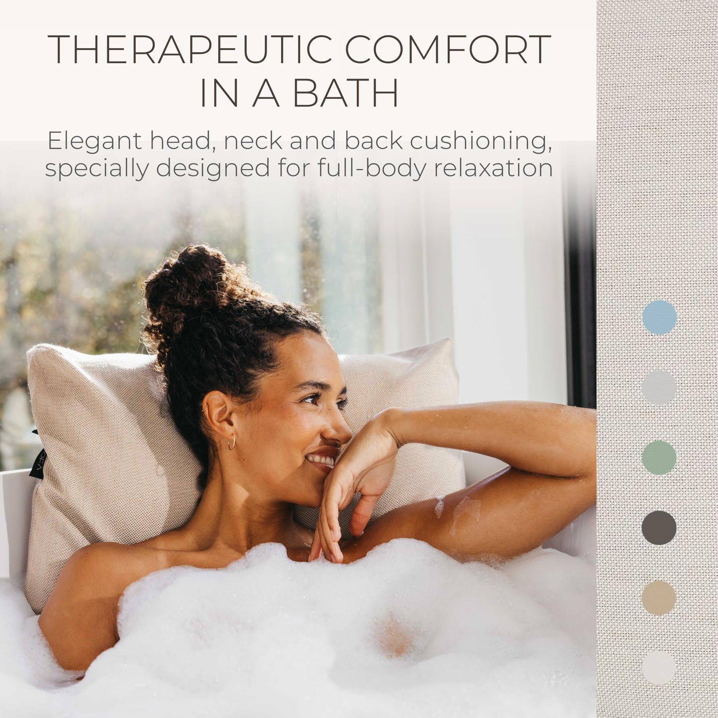 BADESOFA® Luxury Bath Pillow M - Lusciously Soft & Comfortable Tub Pillow for Bathtub - Washable & Quick-Drying Bath Back Pillow - Non-Slip Full Body Beauty and Personal Care BADESOFA