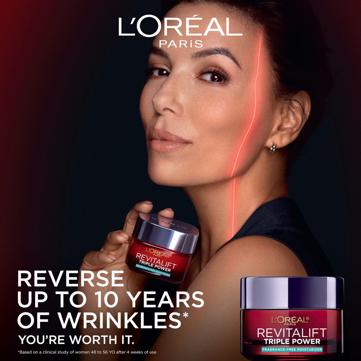 L'Oreal Paris Revitalift Triple Power Fragrance-Free Face Cream, 1.7 Oz