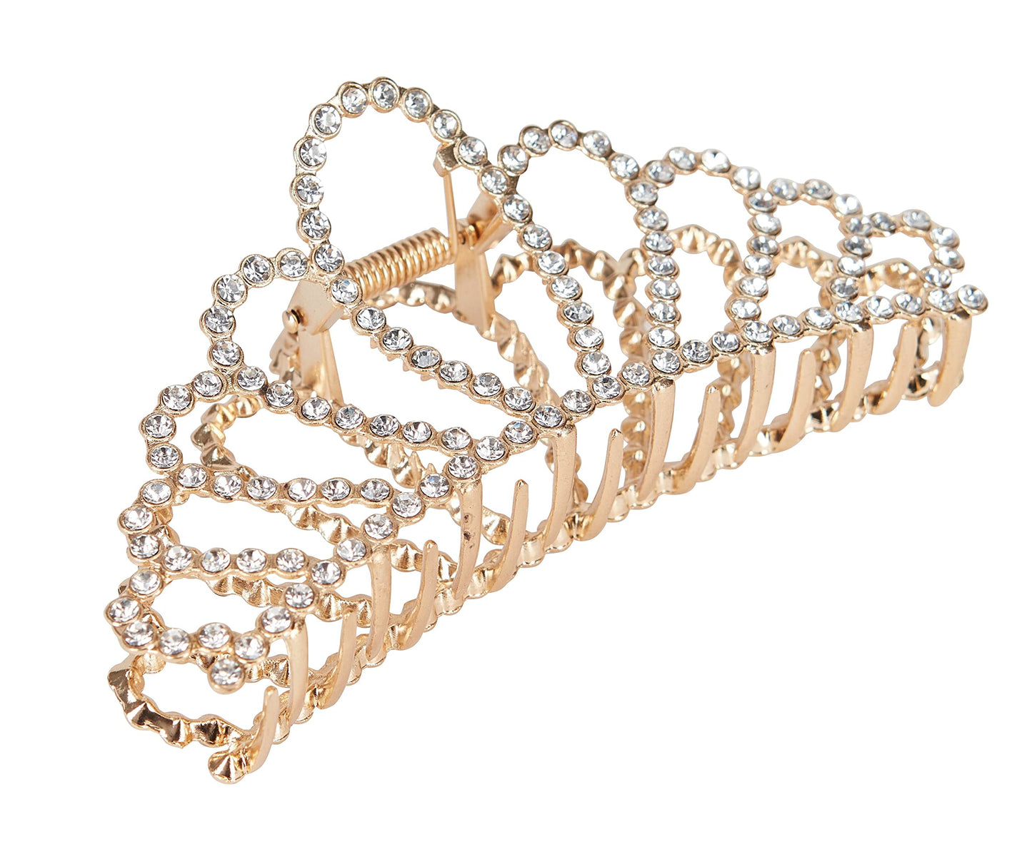 Allure Rhinestone Gold Crown Large Hair Clip Beauty & Personal Care Allure