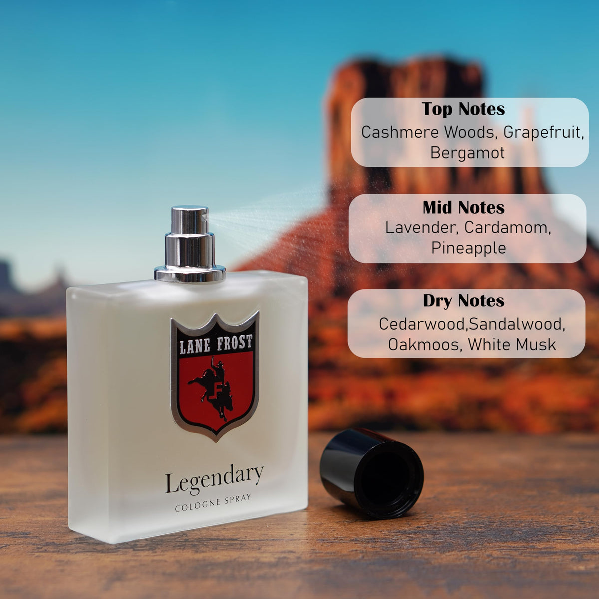 Lane Frost Legendary Frosted Cologne for Men - Fresh Western Fragrance with Crisp Citrus and Woodsy Notes - Cool Masculine Cologne Spray for the Beauty & Personal Care Lane Frost Legendary Cologne