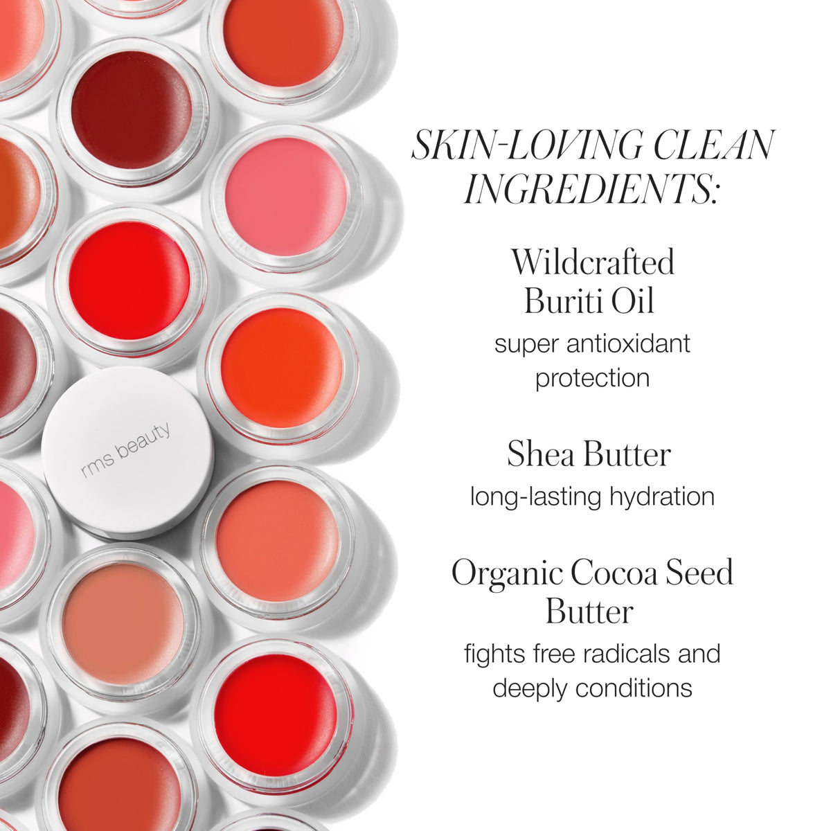 RMS Beauty Lip2Cheek Cream Blush & Lip Tint Multi-Use Hydrating Cream Color Natural Pigments Lightweight Glow Long-Lasting Portable 0.28 oz