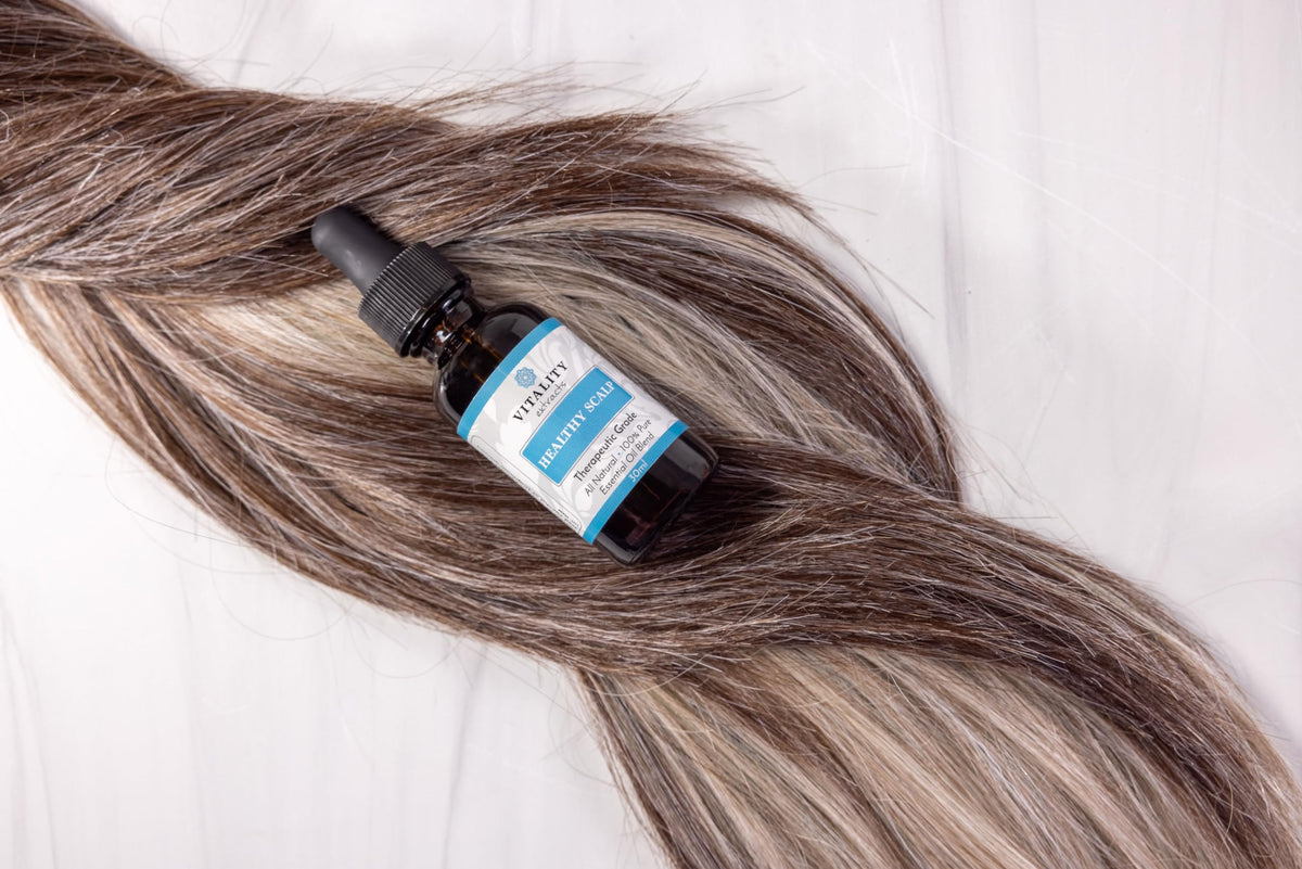 Vitality Extracts Healthy Scalp Essential Oil Blend - 30ml, Cleanse, Hair Growth, Amla Oil, Ayurvedic, Hair Repair, Strengthening, Rejuvenate, Luster