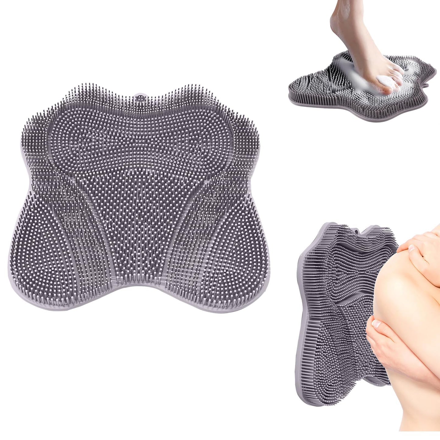 Foot Scrubber in Shower, Shower Foot Scrubber Mat,Silicone Body Scrubber,Back Scrubber with Suction Cups,Shower Body Deep Cleaning Foot Brush Beauty and Personal Care LMMYUN