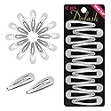 Dofash 12PCS Snap Hair Clips For Women-Non Slip & Metal Hair Barrettes, 5cm 2'' Small Clips For Thin & Fine Hair, Silver Grey Beauty & Personal Care Dofash