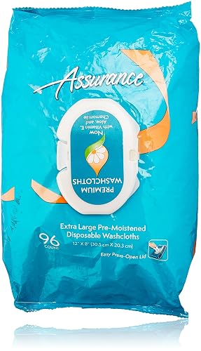 Assurance Pre-Moistened Extra Large Disposable Washcloths, 96ct Beauty & Personal Care Flawless