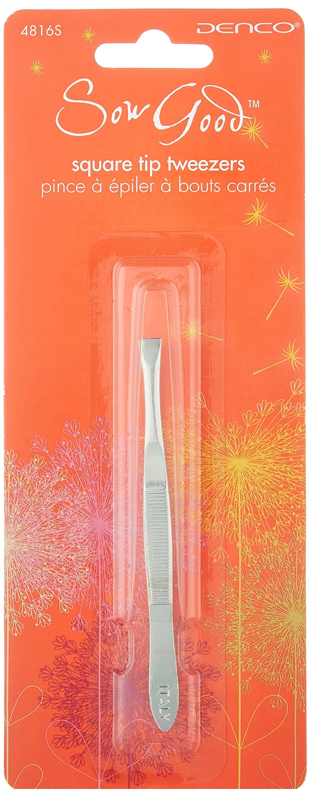 Denco Sow Good Square Tip Tweezers Beauty & Personal Care Sow Good