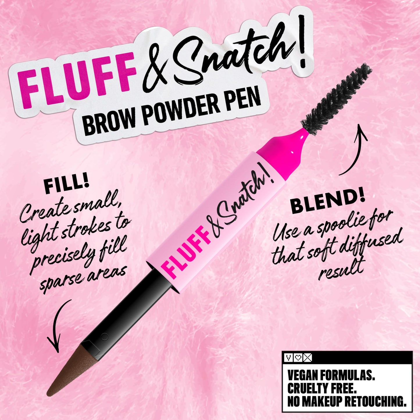 NYX PROFESSIONAL MAKEUP Fluff & Snatch Brow Powder Pen, Cream To Powder Eyebrow Pen For Soft, Defined Brows, Smudge and Transfer-Resistant Formula Beauty & Personal Care NYX PROFESSIONAL MAKEUP