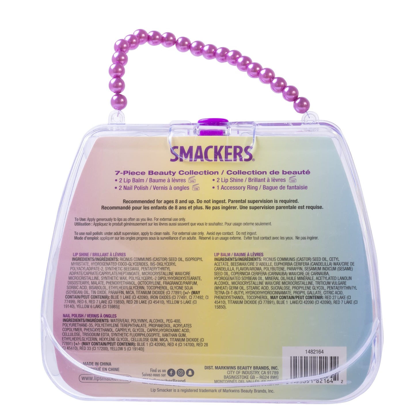 Lip Smacker Unicorn Nail Polish & Flavored Lip Balm Makeup Bag for Girls | Tote | Purse | Christmas Make Up Collection | Holiday Present | Gift Beauty & Personal Care Lip Smacker
