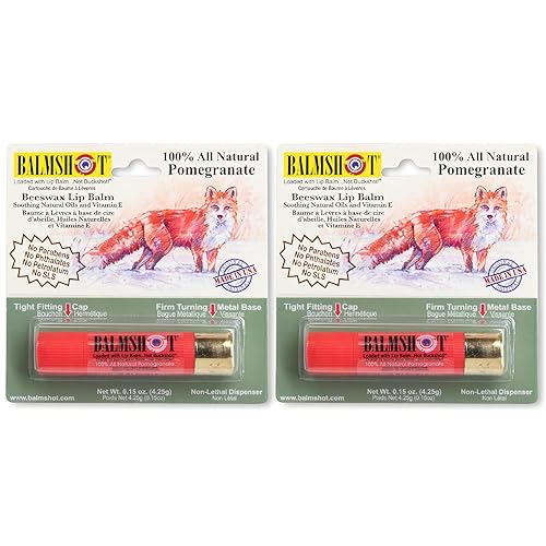 BALMSHOT Two Pack of 100% All Natural Pomegranate Lip Balm Beauty & Personal Care Balmshot