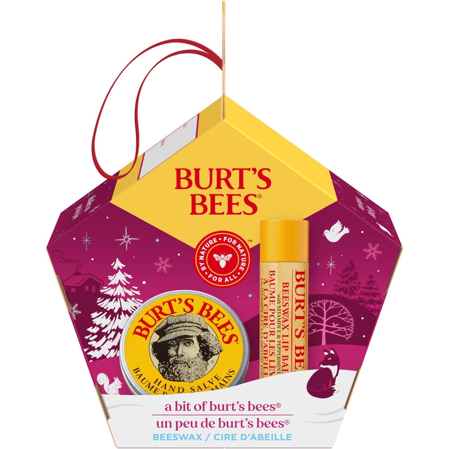 Burt's Bees A Bit of Burt's Bees Beeswax Lip Balm and Hand Salve Gift Set, Natural Origin Skin Care and Lip Care, 2-Piece Set, 0.15 oz./0.3 oz. Beauty and Personal Care Burt's Bees