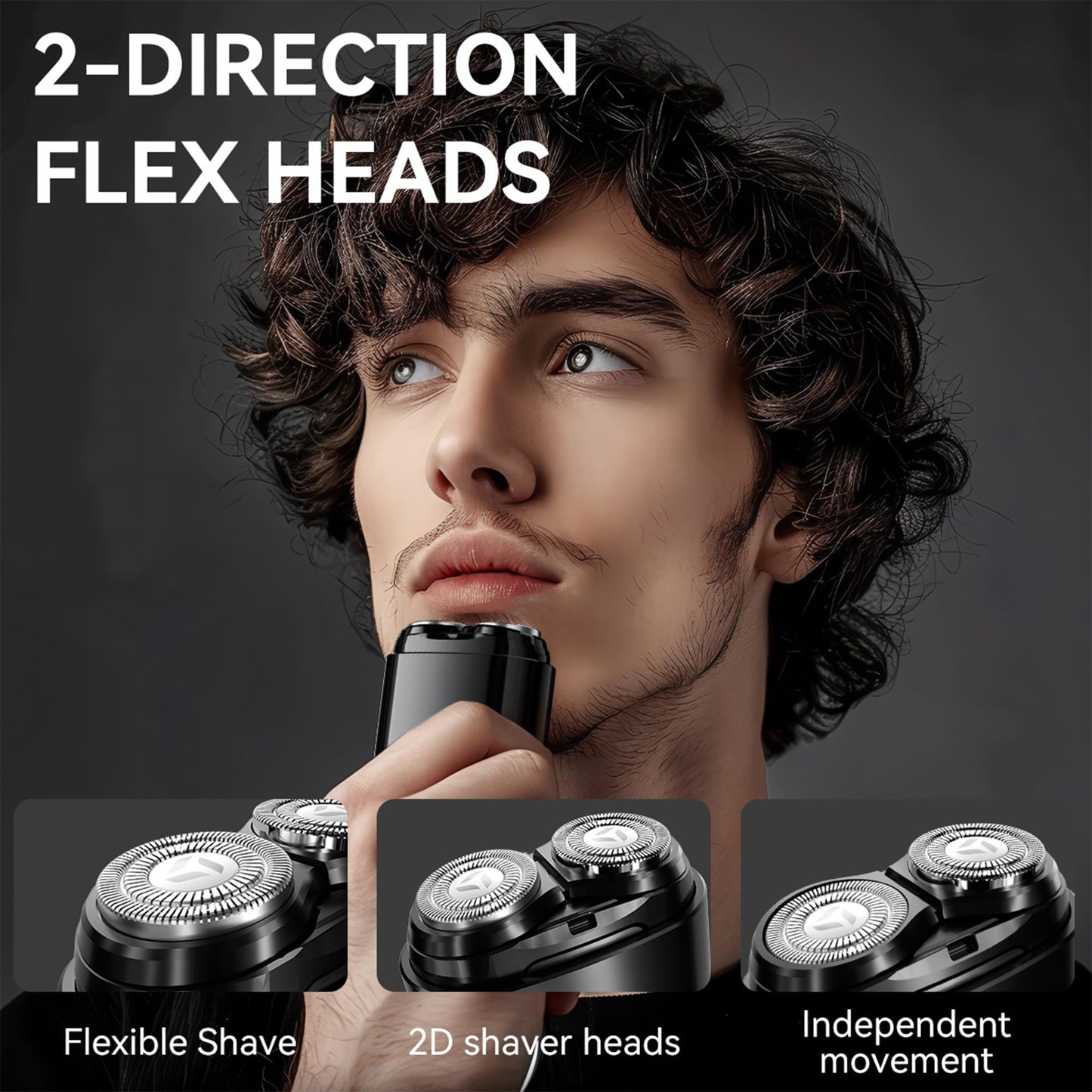 ENCHEN Mini Electric Shaver for Men, Portable Magnetic Dual-Head Rotary Pocket Electric Razor for Face, IPX7 Waterproof Wet & Dry, USB-C Rechargeable Beauty and Personal Care Enchen