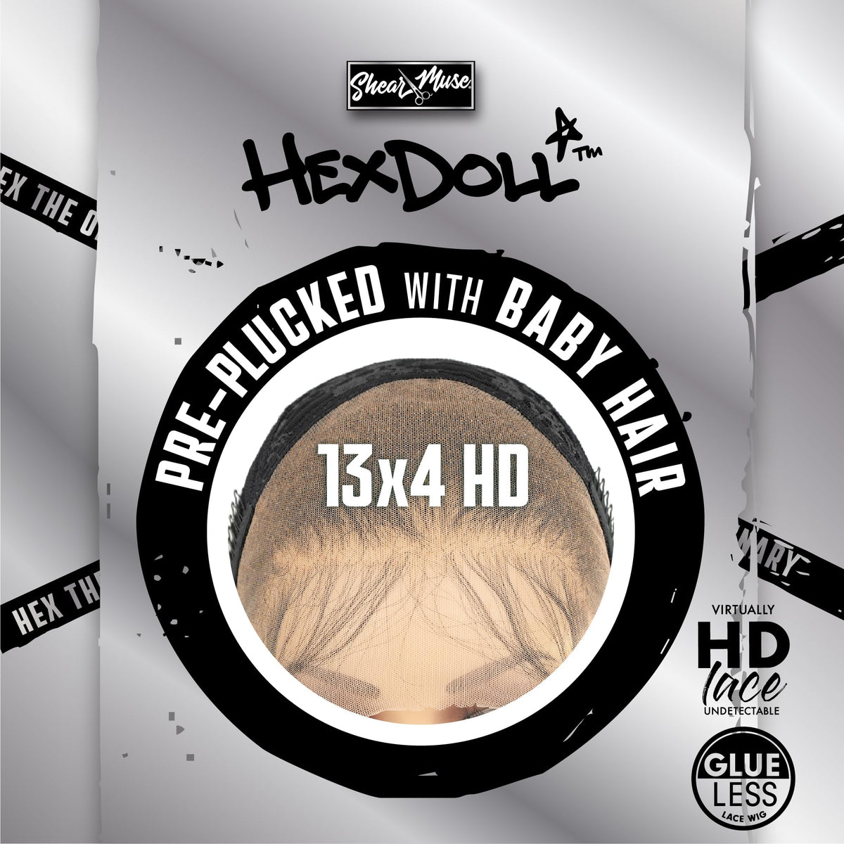 Sensationnel Hexdoll 13x4 LaceWig-Arden, 1 JETBLACK