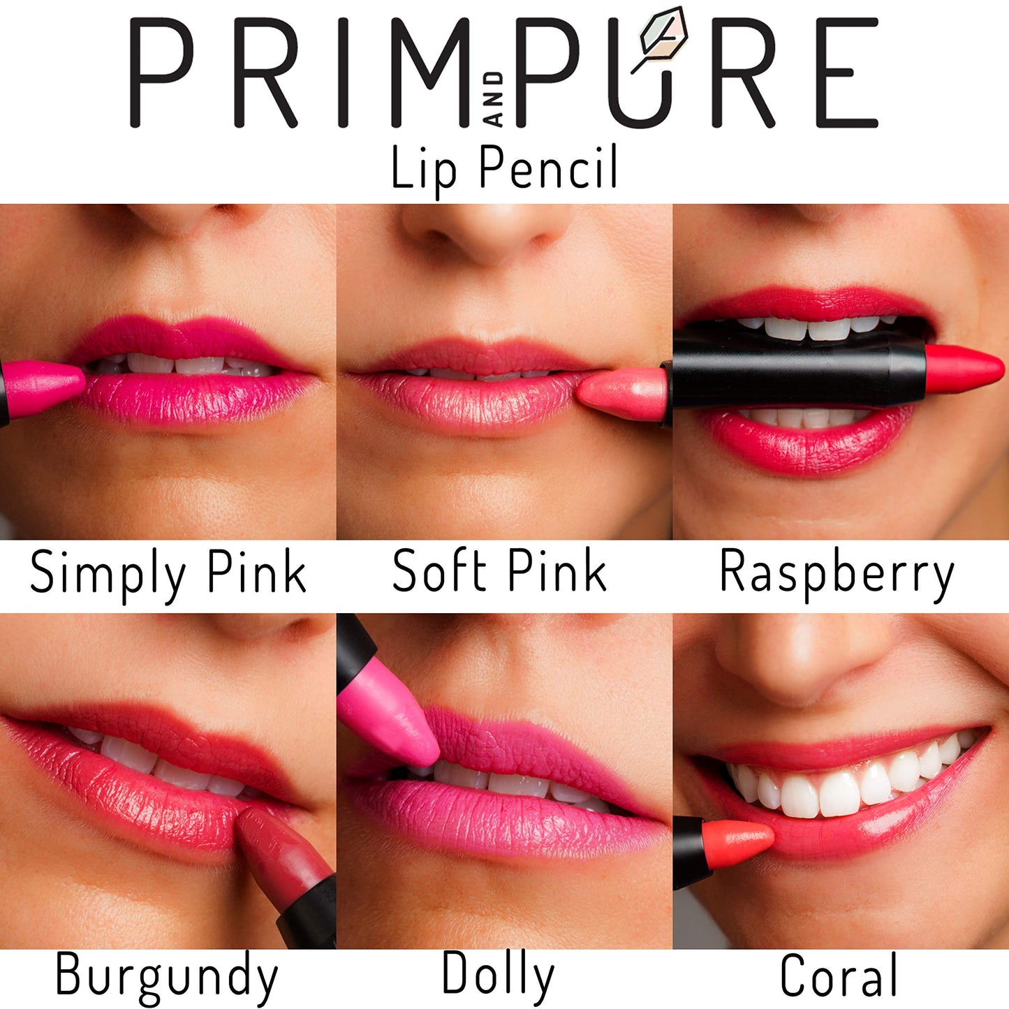 Natural Lipstick Crayon Pencil for Women High Pigment Tints, Cruelty Free, Organic Lipstick Made in USA, Safe, Nontoxic Lip Care Cosmetics (Simply Beauty & Personal Care Prim and Pure