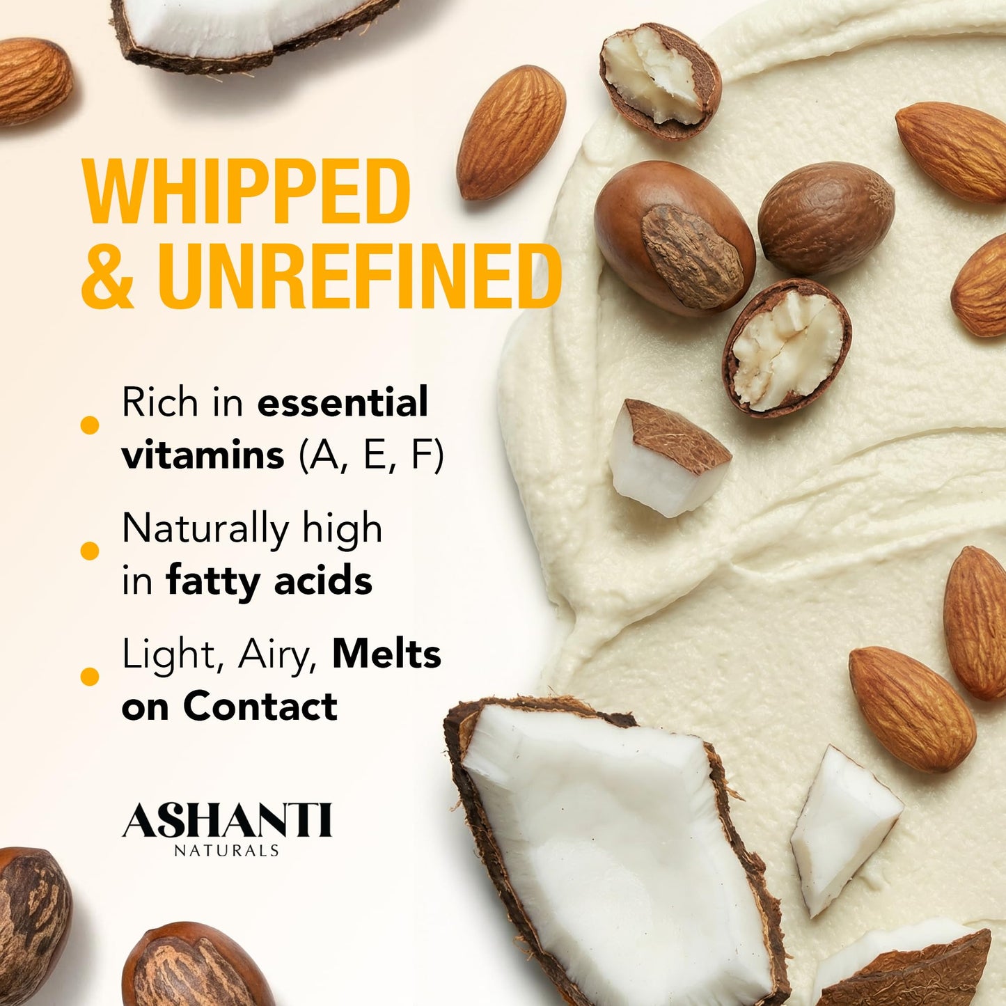 Ashanti Naturals Scented Whipped Shea Butter | African Body Butter for Women Men w/Coconut and Almond Oil (Coco Mango Souffle, 8 oz) Beauty & Personal Care Ashanti Naturals