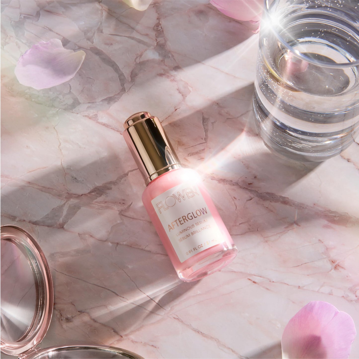 FLOWER Beauty By Drew Barrymore Afterglow Luminous Serum for Glowing Skin with Hyaluronic Acid + Niacinamide - Skin Care Facial Serum - Moisturizing + Beauty & Personal Care FLOWER