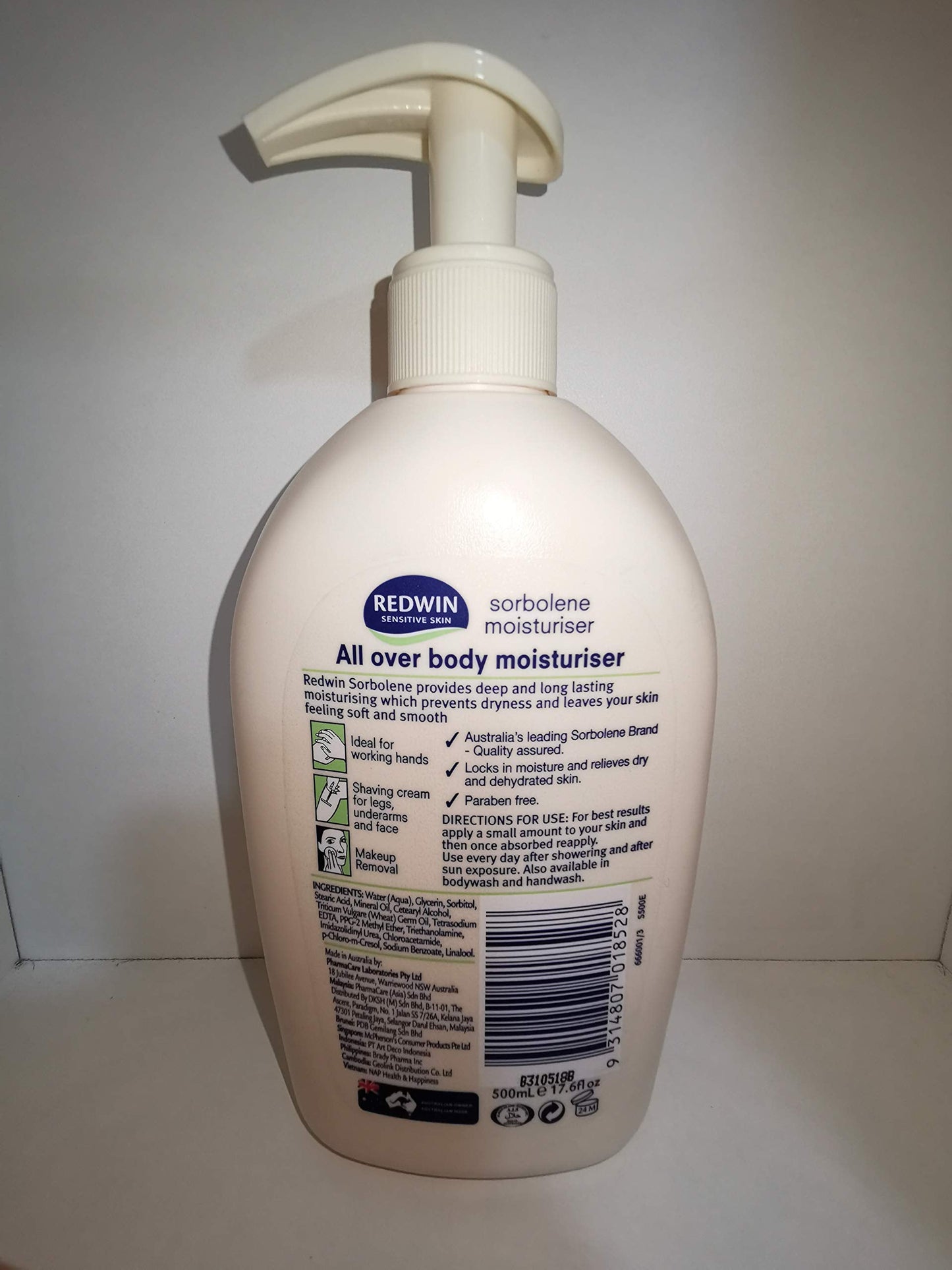 #MC REDWIN SORBOLENE MOISTURIZER 500ML- Creates A Protective Barrier, That Locks In Moisture Deep Within Your Skin. Redwin Sorbolene Is Suitable Beauty & Personal Care REDWIN