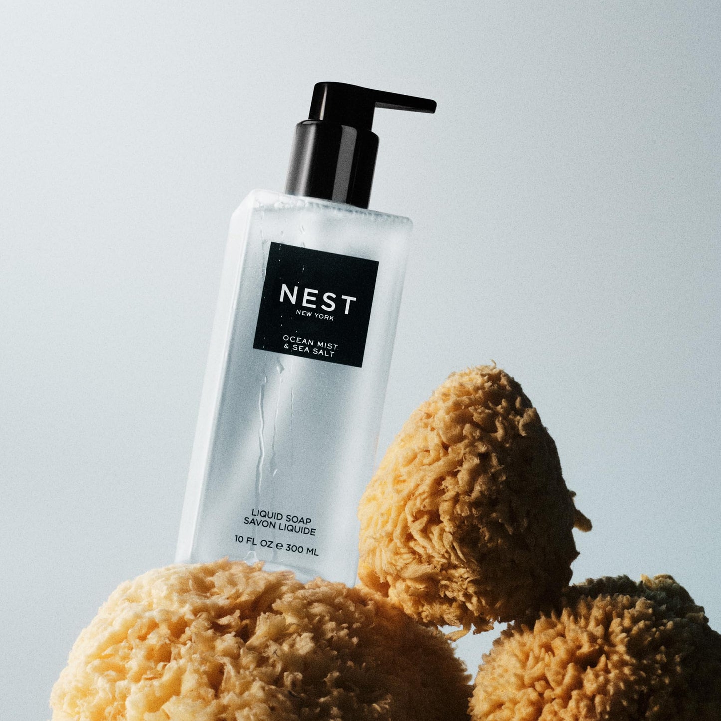NEST New York Liquid Soap, Ocean Mist & Sea Salt - 10 fl oz - Cleanses & Nourishes Skin - Approx. 300 Pumps Per Bottle - Gluten Free & Cruelty Free Beauty & Personal Care NEST New York