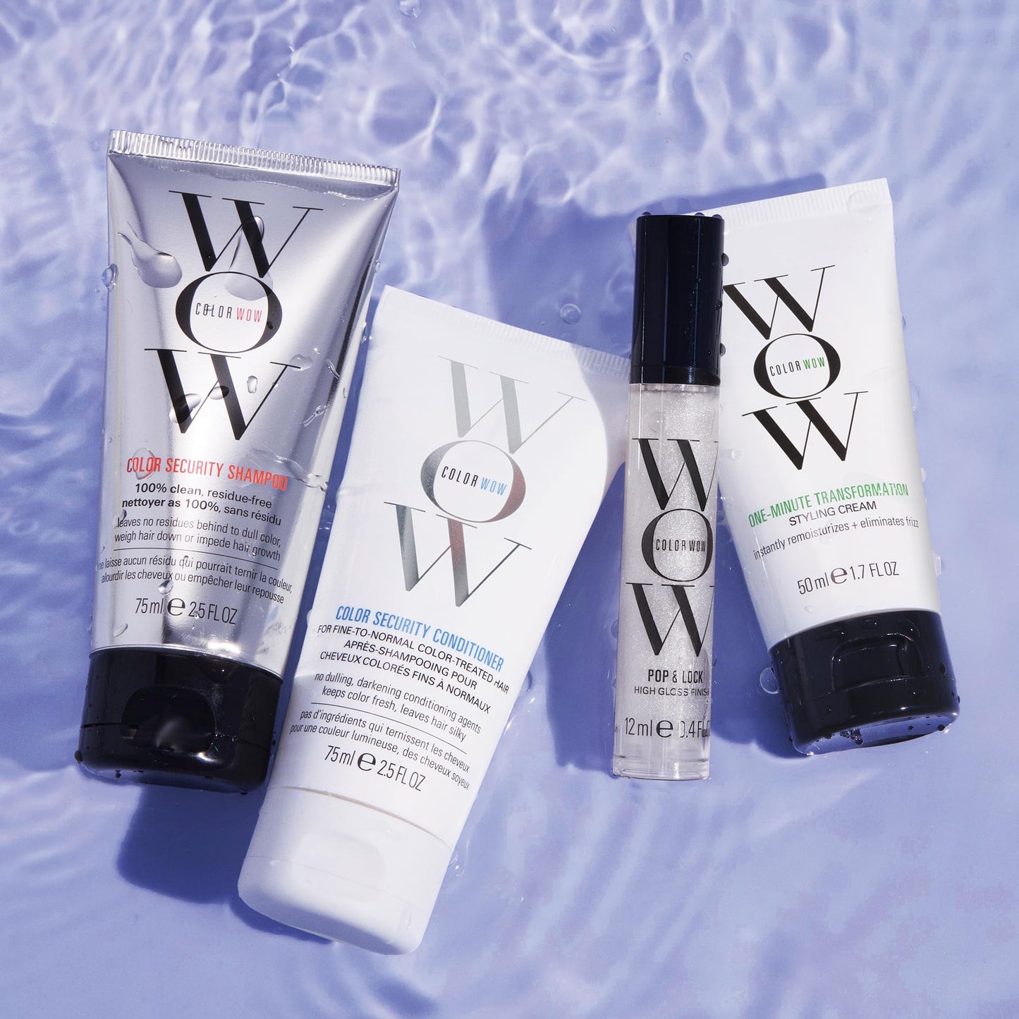 COLOR WOW Quick Frizz Fixes! Travel Kit - Includes Shampoo, Conditioner, One Minute Transformation Styling Cream, Pop & Lock Frizz Control Beauty and Personal Care COLOR WOW