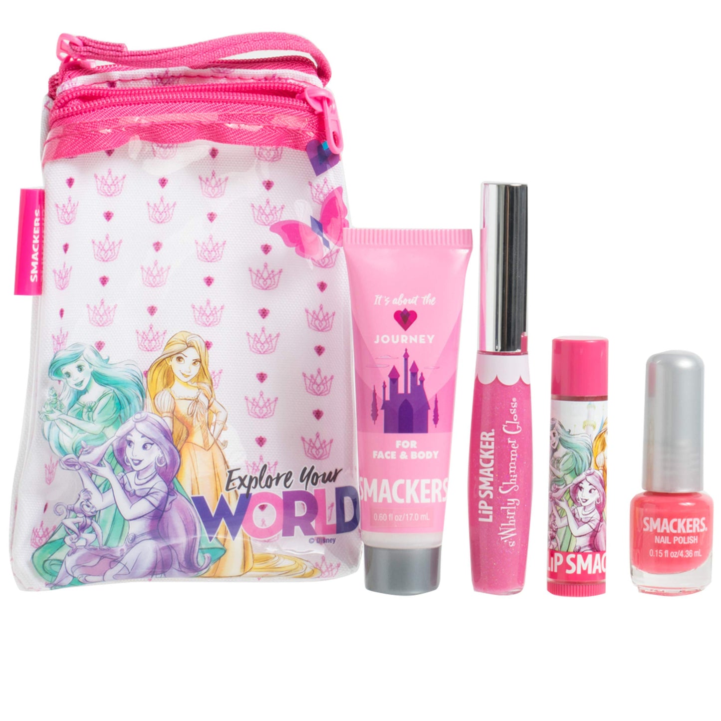 Lip Smacker Princess Glam Bag Makeup Set, Lip Balm, Lip Gloss, Nail Polish, Lotion Beauty & Personal Care Lip Smacker