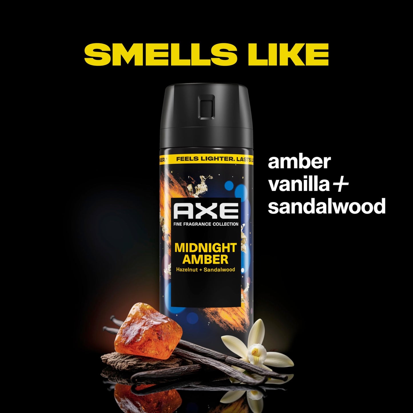 AXE Fine Fragrance Collection Body Spray Midnight Amber 72 Hour Freshness Aluminum Free 2.9 oz Beauty and Personal Care AXE