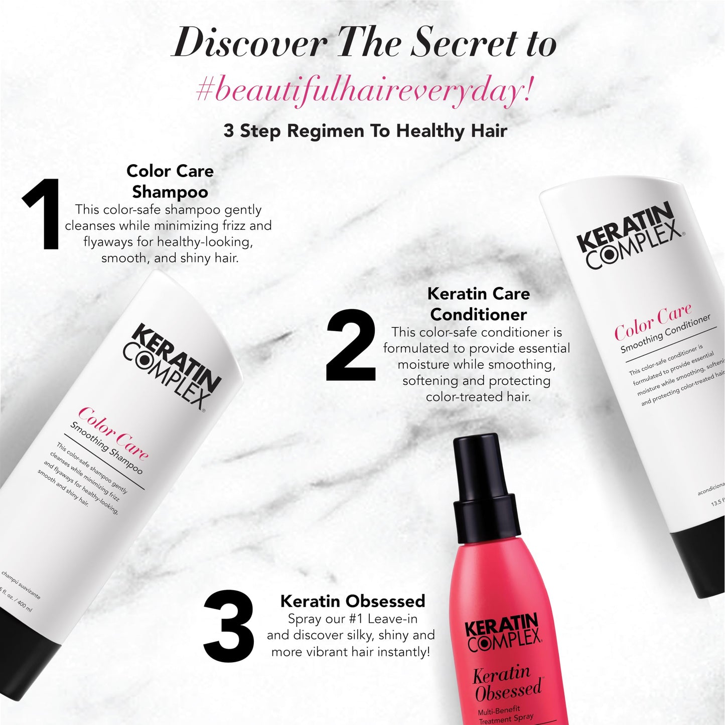 Keratin Complex - KCEXPRESS Treatment Aftercare Kit - Color Care Shampoo, Color Care Conditioner, Keratin Obsessed Beauty & Personal Care Keratin Complex