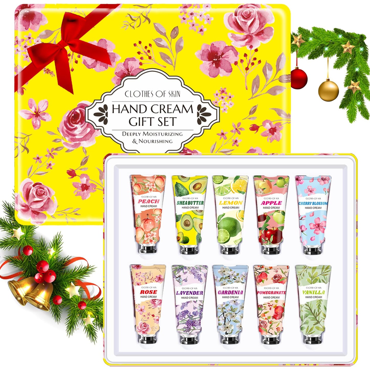10 Pack Hand Cream Gift Set,Stocking Stuffers for Teen Girls,Women,Christmas Gifts for Coworker,Teacher Gifts for Women,Thank You Gifts,Natural Beauty & Personal Care Sakose