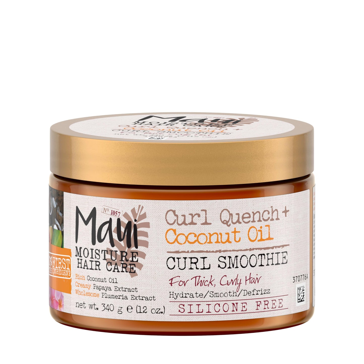 Maui Moisture Curl Quench + Coconut Oil Hydrating Curl Cream Smoothie, Curly Hair Styling Cream with Coconut Oil & Papaya Butter Helps Tame Frizz Beauty & Personal Care Maui Moisture
