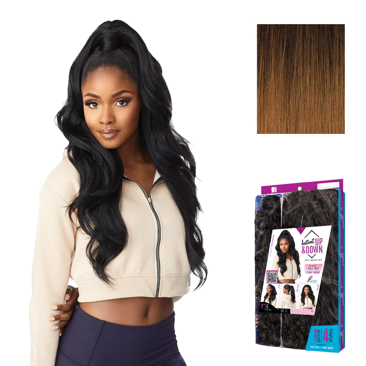 Sensationnel Instant Updown Halfwig Pony-lud 11, T2/30