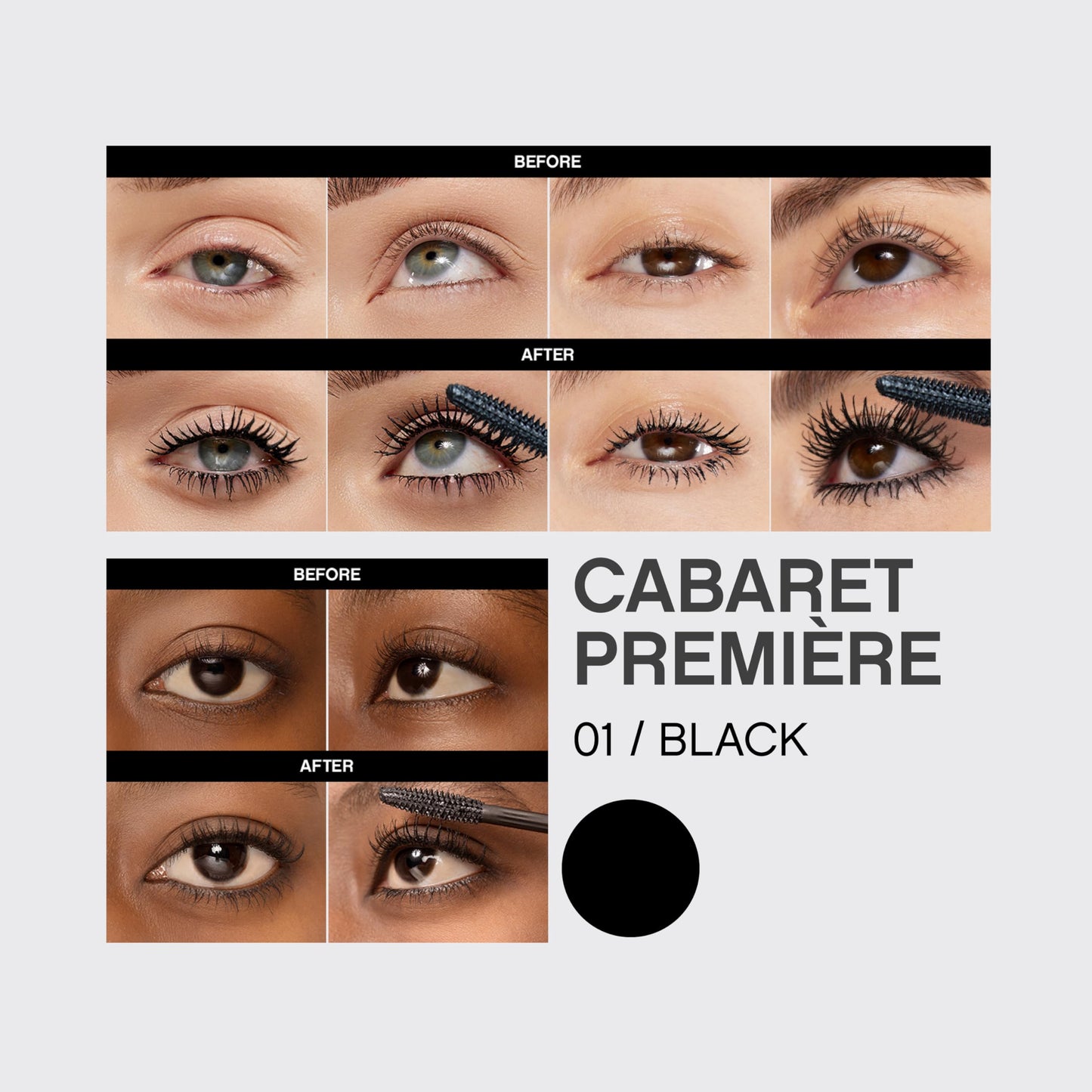 Vivienne Sabó Cabaret Premiere Black Mascara, Volume and Length, Defining, Curling, No Flaking, No Clumping, Smudge Proof, Washable, Cruelty-Free Beauty & Personal Care Vivienne Sabó