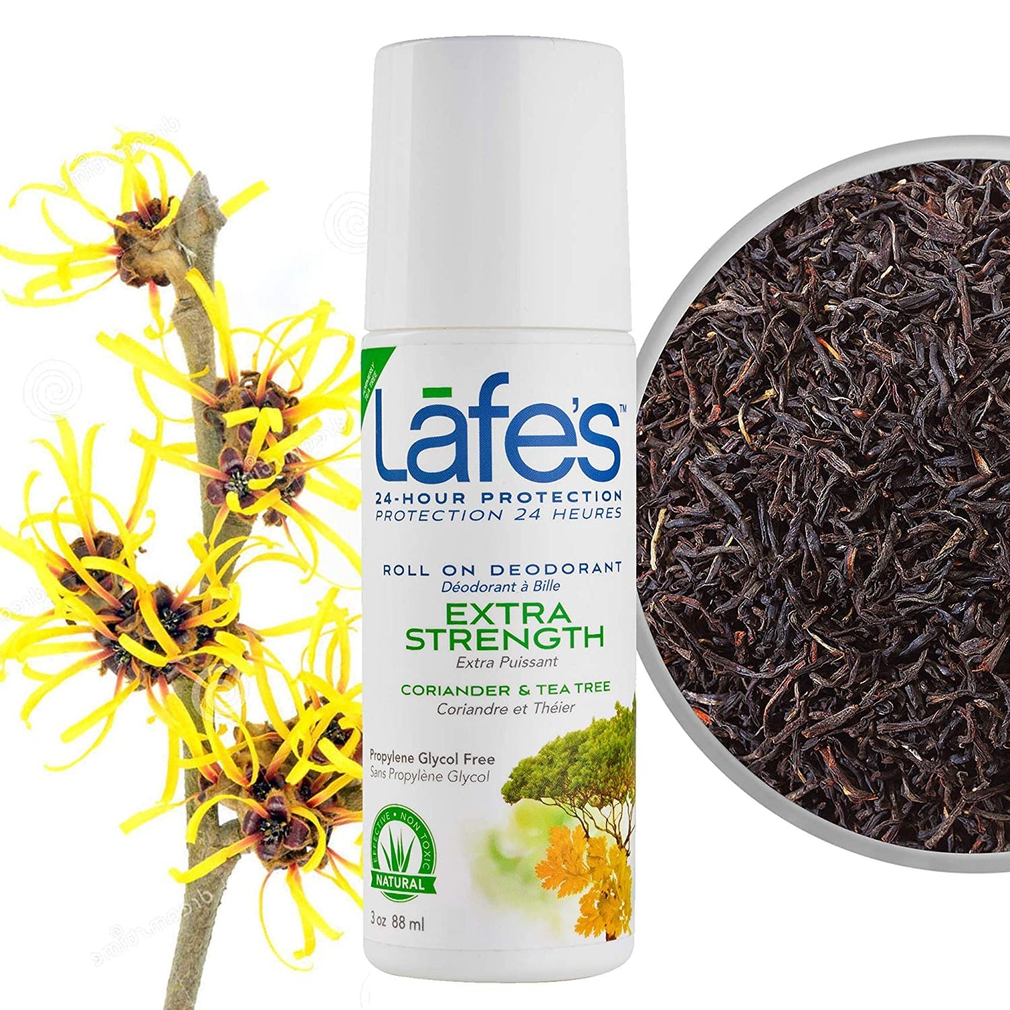 Lafe's Natural Deodorant - 3oz Roll On Aluminum Free Natural Deodorant for Women & Men - Paraben Free & Baking Soda Free with 24-Hour Protection Beauty and Personal Care Lafe's