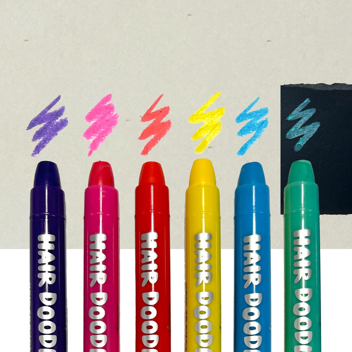 OOLY Hair Doodlers Hair Crayons for Kids - Set of 6 Washable Temporary Hair Color Crayons, Quick Drying, Fragrance Free, Ages 6+ Beauty & Personal Care Ooly