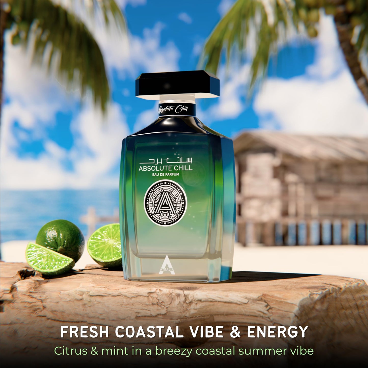 Atralia Absolute Chill 100ml EDP - Citrus Mint Perfume for Men & Women | Green Lemon, Mint, Orange, Blackcurrant | Summer Fresh Long-Lasting Fragrance Beauty & Personal Care Atralia
