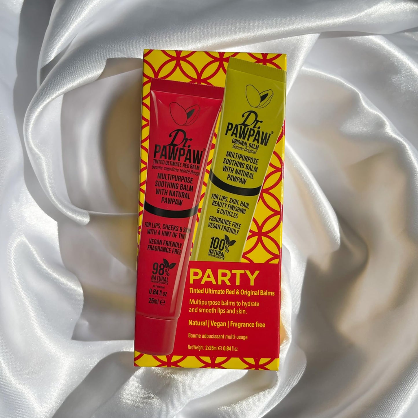 Dr. PawPaw Party Set - Multipurpose, Soothing and Tinted, Hydrating Lip Balm Giftset - Ultimate Red and Original Balm - Gluten Free - 2 pc Beauty and Personal Care Dr. PAWPAW ORIGINAL BALM