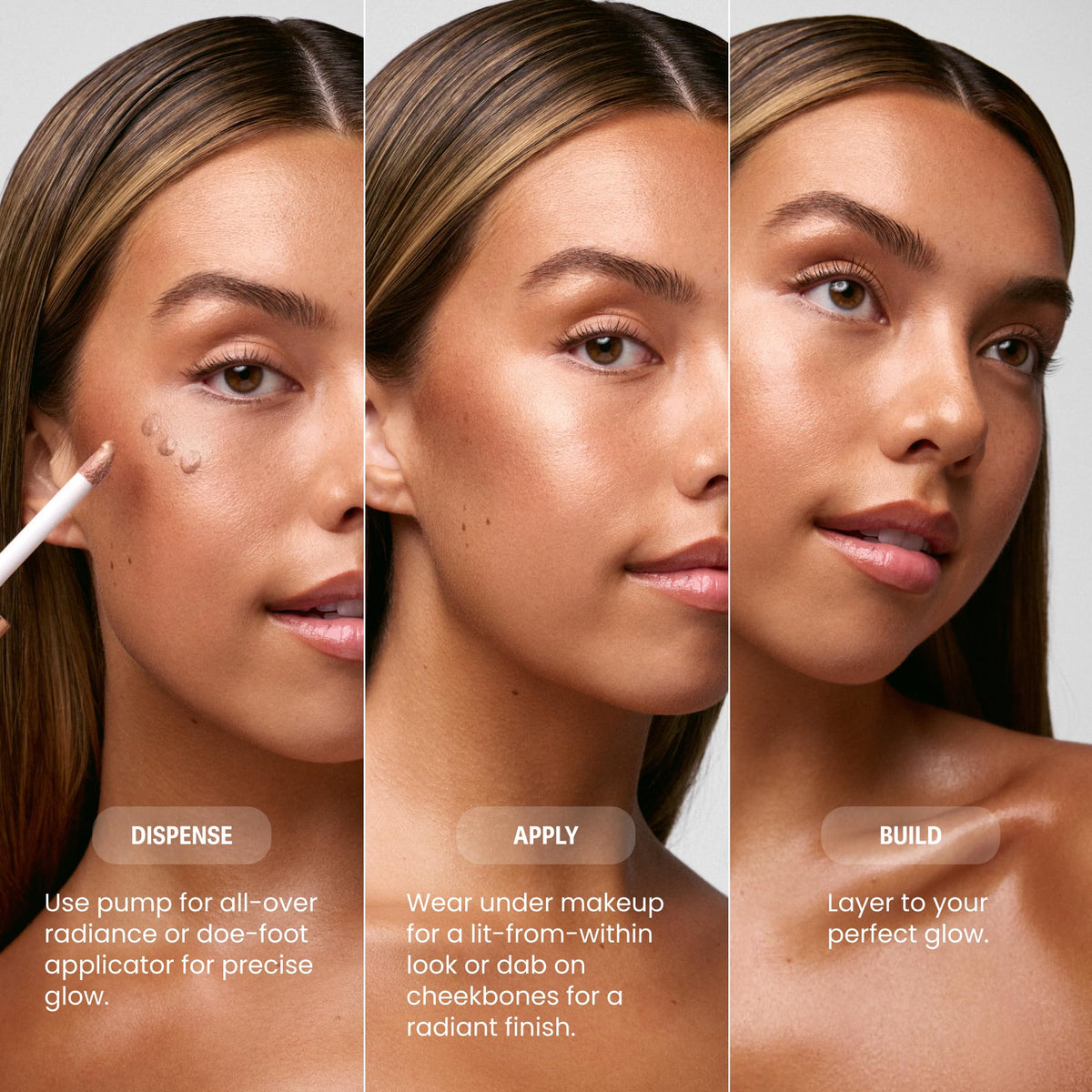 Sacheu Liquid Glow STAY-N Highlighter, Illuminator & Bronzer, Aura Glow